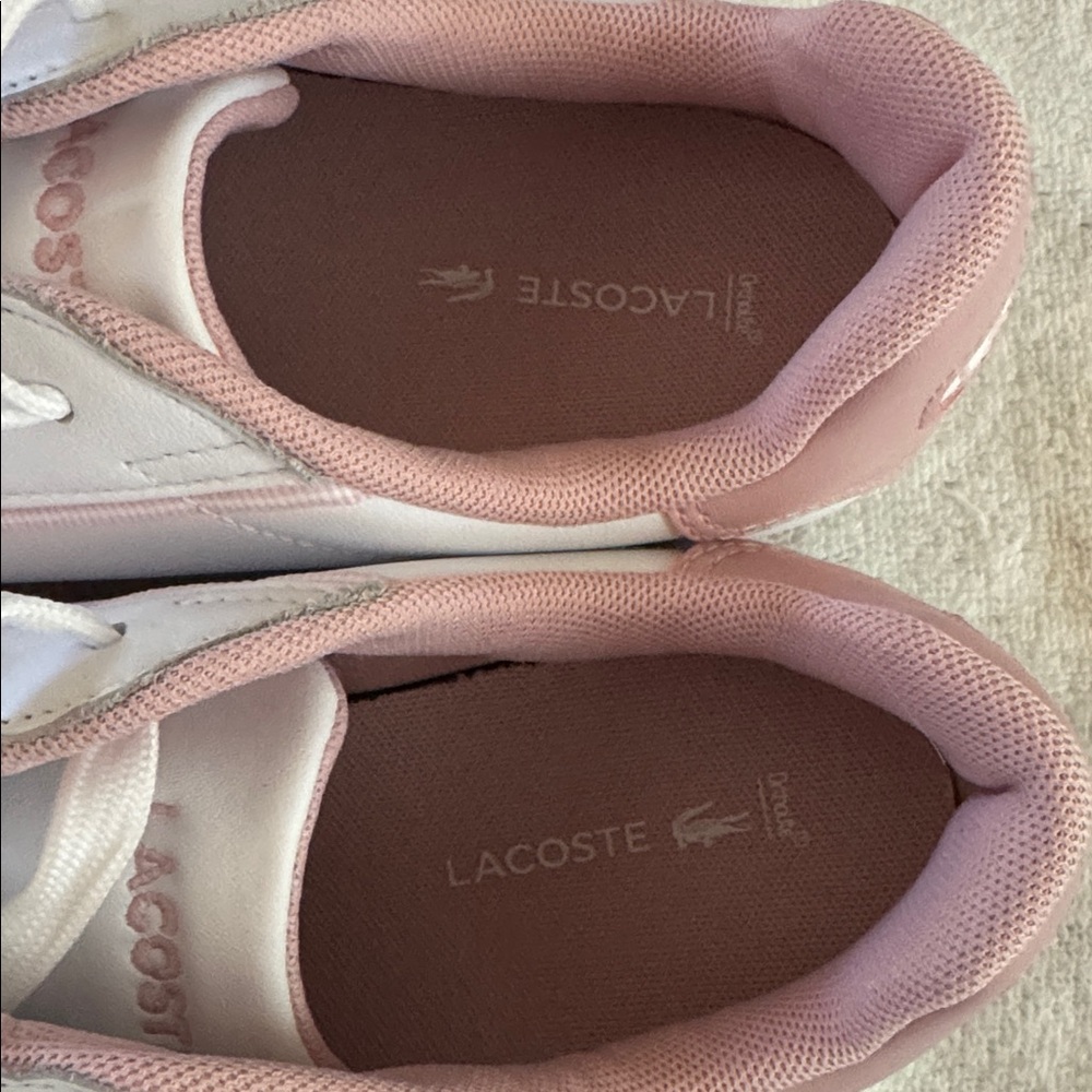 NET, Lacoste adorable pink/white tennis shoes. - Picture 7 of 8